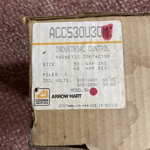 ARROW HART, INDUSTRIAL CONTROL, MAGNETIC CONTACTOR, ACC530U30 - Picture 2 of 8
