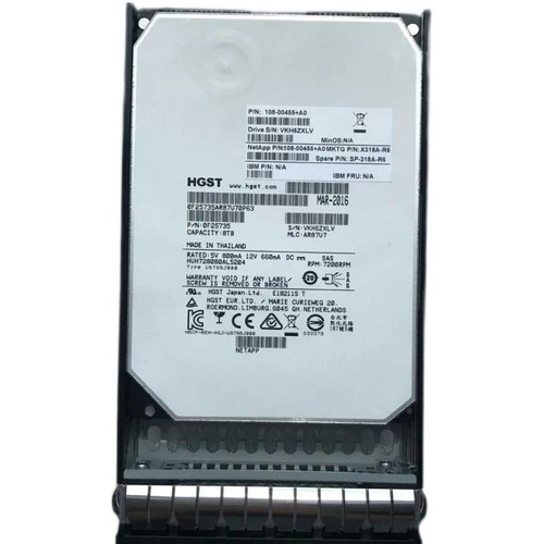 NETAPP X318A-R6 8TB 7.2K 12G SAS III 3.5" HDD 108-00455 SP-318A-R6 Hard Drive - Picture 1 of 4