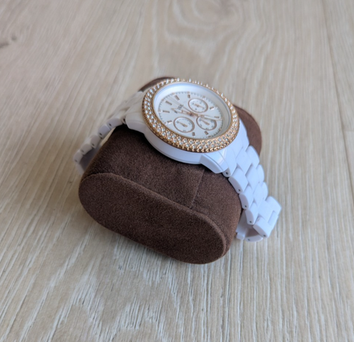 Fossil CH-2716 Damenuhr Stella Quarz weiß Kunststoff gemedet Tag Datum 42mm - Bild 3 von 16
