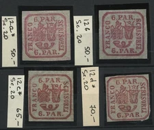 ROMANIA CTPR 12 a, b, c, d Scott 20 Mint CV$235.00