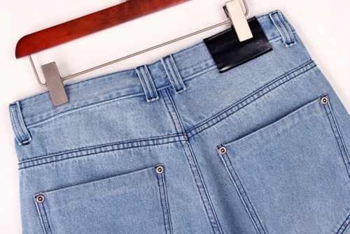 Pantalones Cortos de Denim Hip Hop para Hombres Pantalones Capri Sueltos Calce Suelto Patinador Ropa de Calle Jeans - Imagen 14 de 18