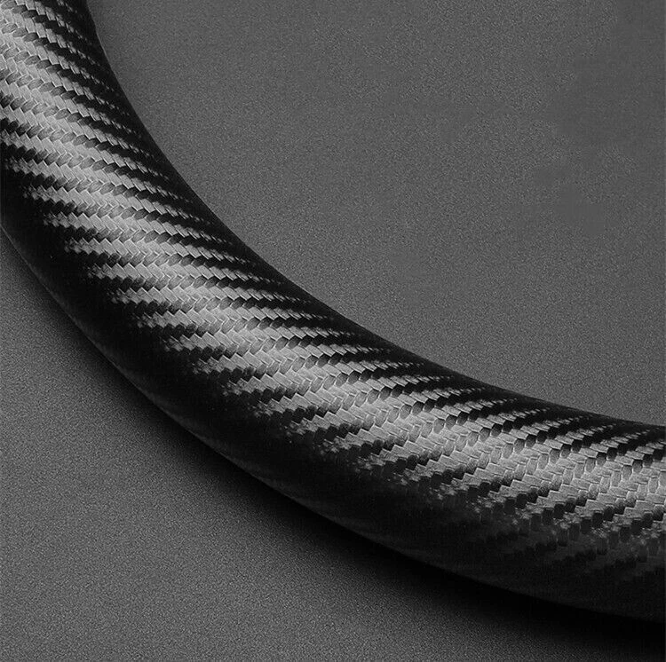 Mazda Steering Wheel Cover - 38cm, Genuine Leather & Carbon Fiber, Red - Image 2 of 3