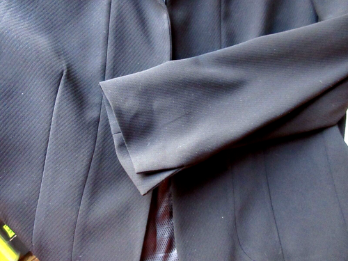 GARFIELD & MARKS SIZE 10 VTG OPEN FRONT COAT SIZE 10 MADE IN NEW YORK CITY BLACK - Picture 7 of 8