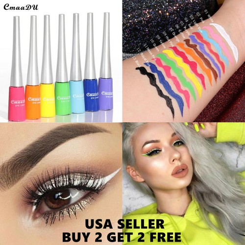 Cmaadu MATTE Waterproof Eyeshadow Liquid Eyeliner Makeup Metallic 12 Colors - Picture 1 of 21