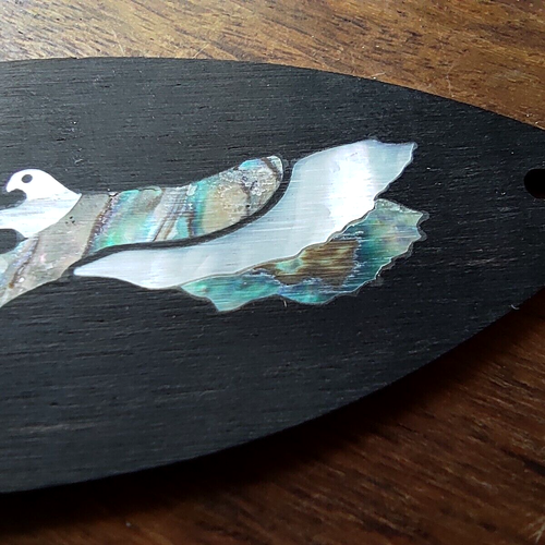 TRUSS ROD COVER PRS guitars guitare PALISSANDRE / ABALONE / WHITE PEARL BIRD 1 - Imagen 3 de 3