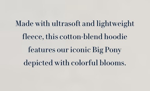 Polo Ralph Lauren Girls Floral Big Pony Fleece Hoodie Size XL 16 NWT FREE SHIP - Picture 6 of 6