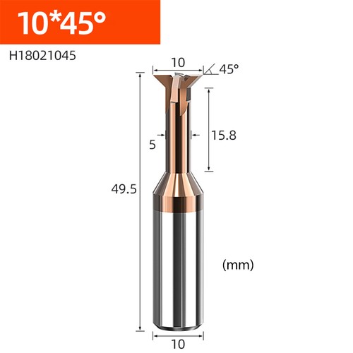 Solid Carbide Dovetail Milling Cutter 2-16mm 45 / 60 Degree CNC Aluminium Steel - Bild 16 von 46