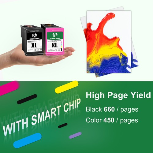 #62XL Black Color Ink Cartridges Pack For HP 62 Envy 5660 7640 OfficeJet 5740 - Picture 5 of 13