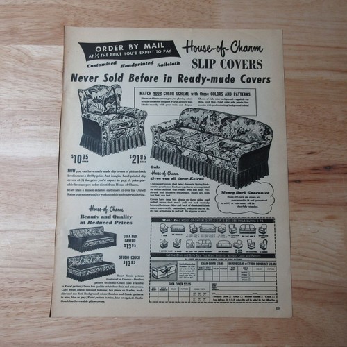 1940er Jahre House-of-Charm Versandhaus Schonhüllen - Vintage Print Ad - Bild 2 von 3