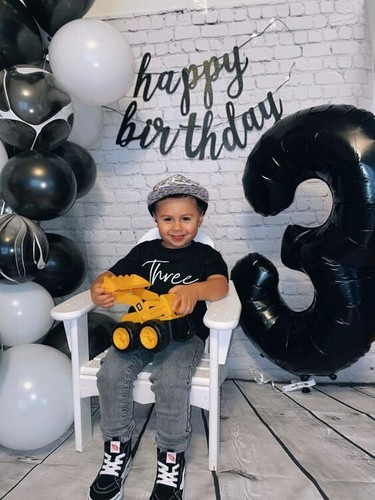 Black Number 3 Balloon 40 Inch 3 Balloon Number 3rd Birthday Decorations Blac... - Picture 3 of 8