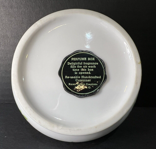 Vintage Karen Carson Floral Perfume Box with Lid - Picture 5 of 6
