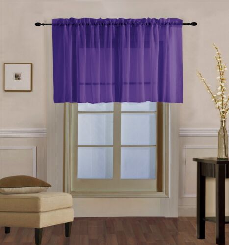 MEHRZWECK SWAG VALNACE KURZES FENSTERVORHANGPANEL VOILE DURCHSICHTIGE STABTASCHE (V16) - Bild 15 von 23