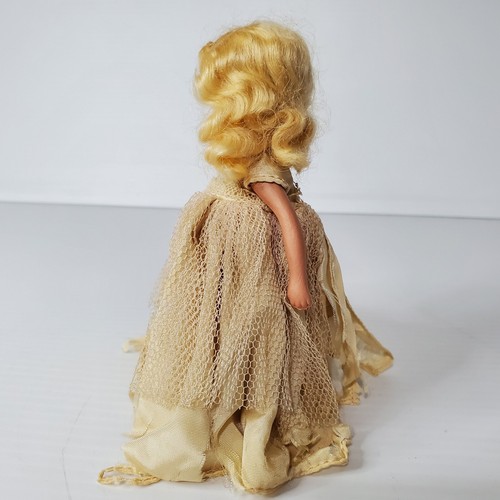 Vintage Early Nancy Ann Storybook Doll Bride White Dress 1940s 5.5 Inch Toy - Picture 3 of 13