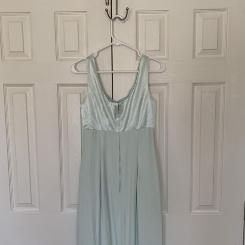 Abito vintage ILGWU medio verde menta abito smanicato lungo intero con spacco - Foto 5 di 19