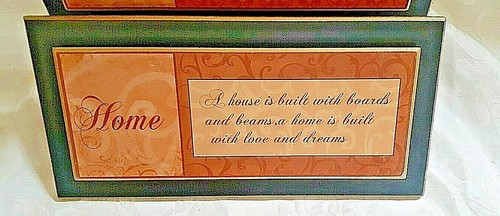Family Love Home Sentiment Wall Plaques 3 Piece set - Picture 2 of 7