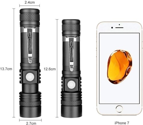 2 Pack USB Rechargeable Led Water Proof Flashlight with 4 Modes, Super Bright - Picture 8 of 8