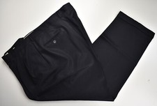 1995-2004 Corbin Solid Black Wool Dress Pleated Trousers Size: 48x31