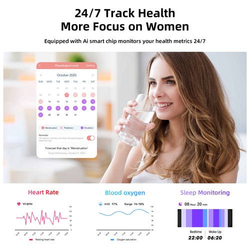 Smart Watch with (Answer /Make Call) Function &Fitness Tracker & Voice Assistant - Picture 4 of 8