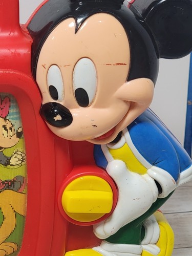 VTG Mickey Mouse Musical TV Moving Rolling Screen Baby Toddler Toy Disney VIDEO - Picture 13 of 14