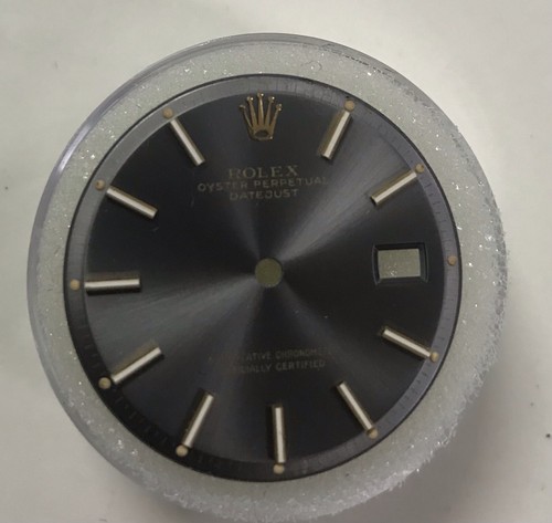 Rare Authentic Genuine Rolex Datejust Non Quick Gray Stick Dial For 36mm Watch - Picture 1 of 7