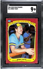 1986 Fleer Star Stickers #131 Robin Yount SGC 9 MINT