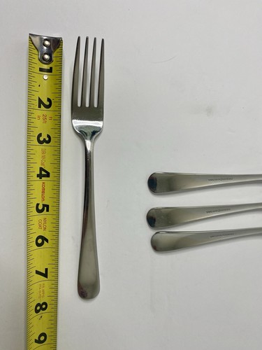 4 Dinner Forks Cuisinart Richfield 18/10 Stainless Steel Flatware China - Picture 5 of 5