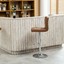 set of 2 bar stools counter height leather adjustable swivel pub chairs coffee