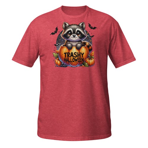Trashy Halloween Raccoon T-Shirt | Cute Pumpkin Design | Funny Fall Animal Tee - Picture 4 of 33