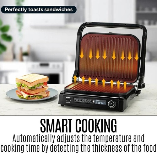 Kogan Smart Grill and Sandwich Press Panini Maker Non-Stick Removable Plates New - Picture 5 of 12