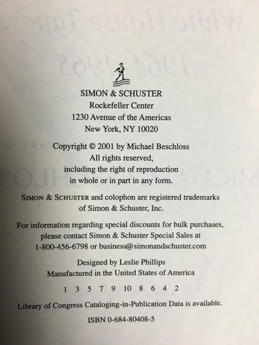 Reaching for Glory by Michael Beschloss 1st/1st HC/DJ  2001 Lyndon Johnson - Picture 9 of 21