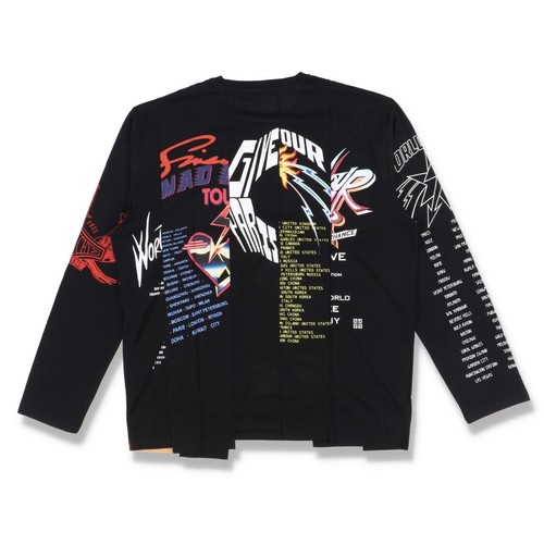 Givenchy Black Patchwork Logo Long Sleeve Oversized T-Shirt | Size S RRP $1175 - Picture 9 of 9