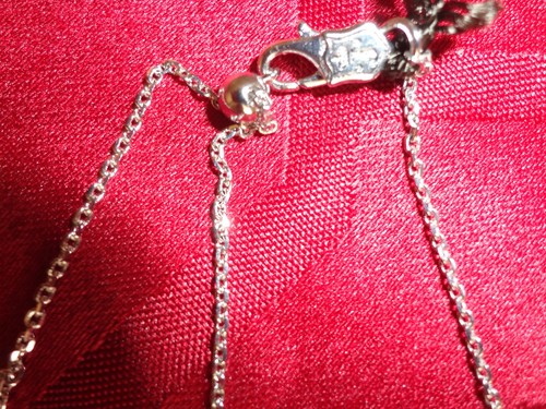 Vintage NWT Juicy Couture Dog Tag Heart Charms Silver Plated Pendant Necklace - Picture 11 of 12