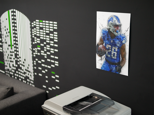 DETROIT LIONS GIBBS Pared Vinilo Calcomanía Póster Lienzo IMPRESIÓN Adhesivo Extraíble - Imagen 2 de 8