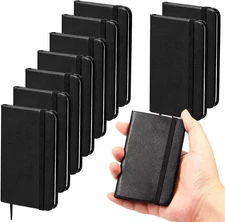 10 Pcs Pocket Notebook 4x2.5 Inch Mini Lined Journal for Office Home School