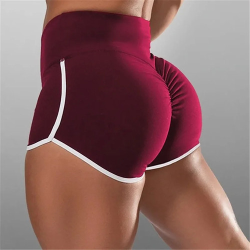 Damen-Booty-Shorts Training Po-Lifting hohe Taille Yoga Laufen Fitness-Shorts - Bild 5 von 11