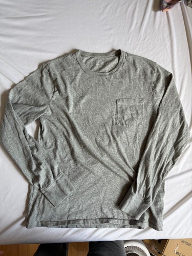 J. Crew Garment Dyed Slub Cotton L/S Tee Shirt medium GREY $48 - Imagen 2 de 3