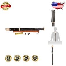 C Tenor Recorder - Dark Brown ABS Plastic - Baroque Fingering - Gentle Tone