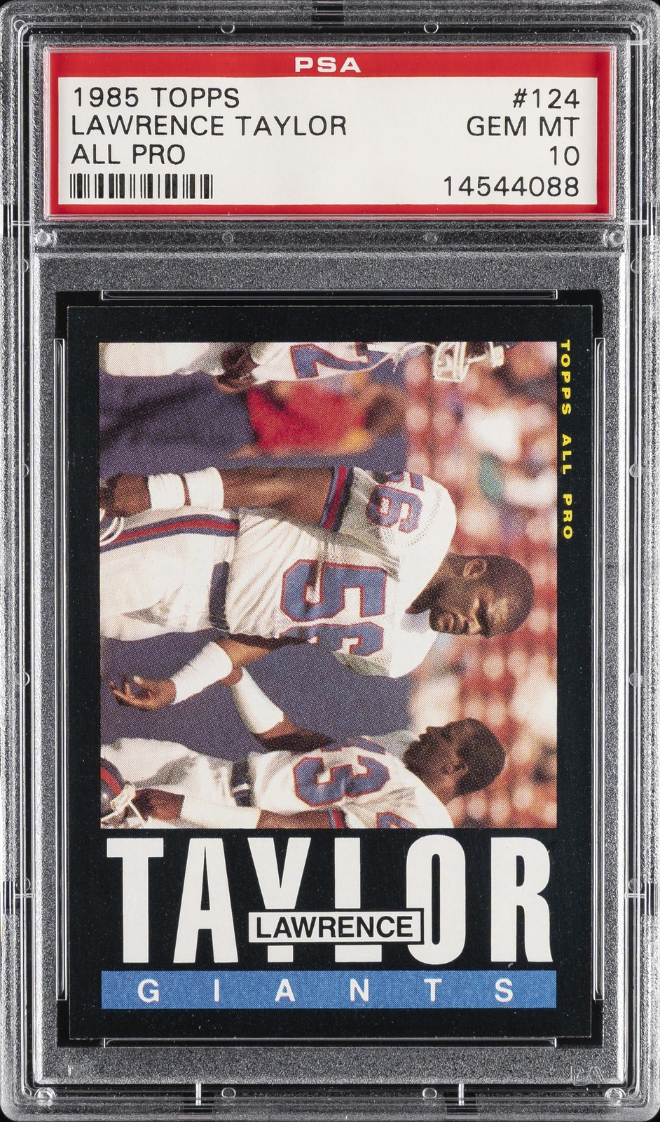 1985 TOPPS ALL PRO #124 LAWRENCE TAYLOR PSA 10