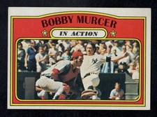 1972 Topps Baseball Card #700 Bobby Murcer IA High Number New York Yankees EX-MT