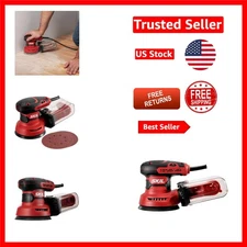 5-Inch Random Orbital Sander with Cyclonic Dust Collection & 3 Sanding Sheets