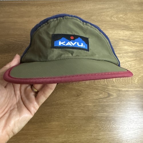KAVU Klamath Hat Fleece Crown Nylon Front Bill Hiking Outdoor Adjustable Cap - Picture 13 of 13