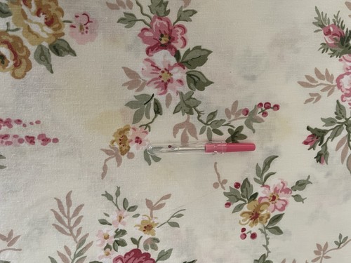 Vintage Floral Cottage Core Shabby 60” Round Homemade Tablecloth - Bild 7 von 9