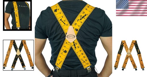 Stylish 2 Inch Wide Suspenders - Heavy Duty Clip, Adjustable, One Size Fits Most - Picture 2 of 9