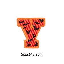 Color: Silver - A-Z Letters Patches Halloween English Alphabet Iron On Patch For