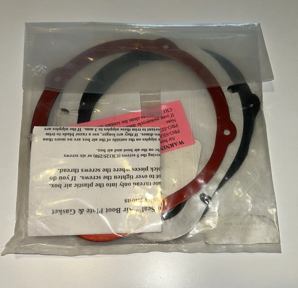 PC RACING CR125 CR250 AIR BOX FIX SEAL KIT FITS 2002-2007 SEALING RING & GASKETS - Image 2 of 2