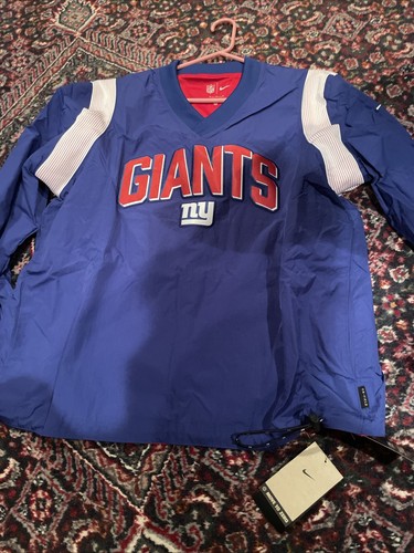 Nike New York Giants Sideline Stack V-Neck Pullover Windshirt Jacket NWT Size M - Picture 5 of 5