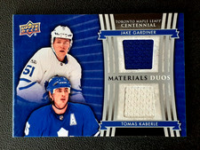 GARDINER / KABERLE 2017-18 TORONTO MAPLE LEAFS CENTENNIAL MATERIALS DUOS   96095