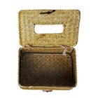 Straw Plaited Tissue Box Square Tissue Holder Napkin Case for Home Car