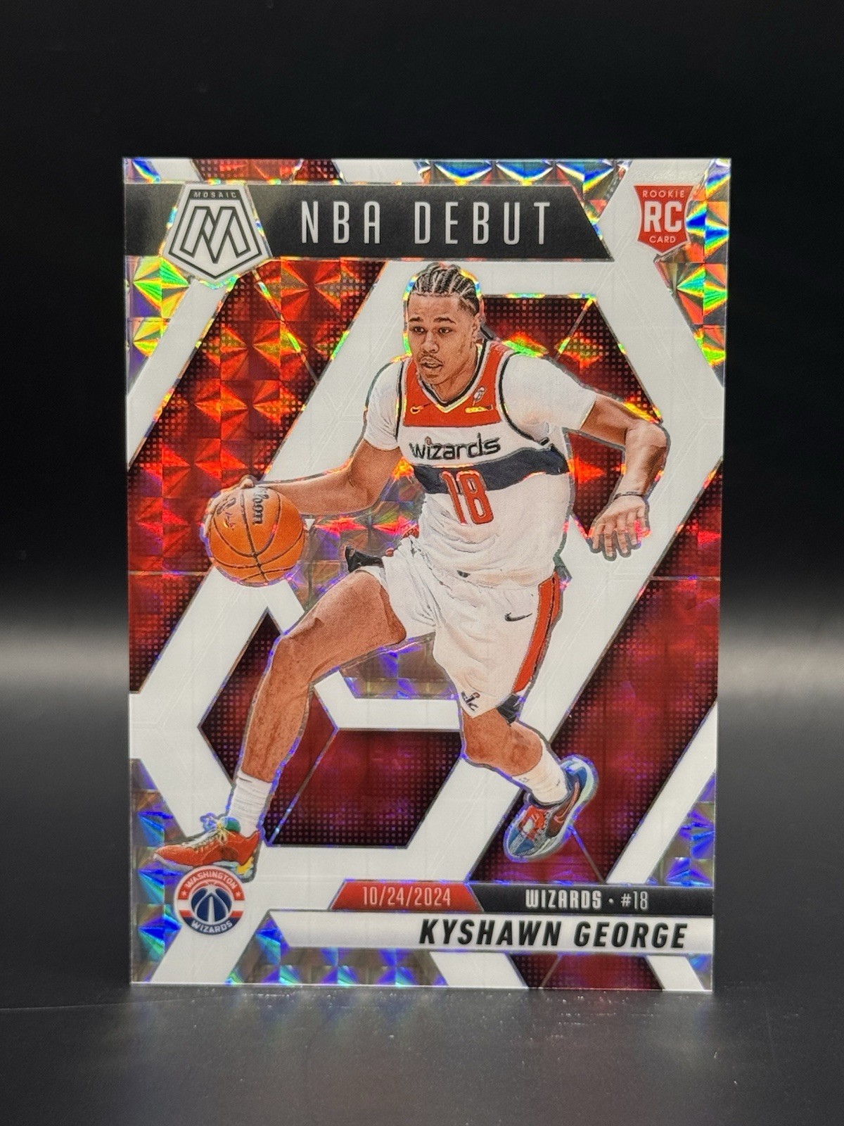 KYSHAWN GEORGE - 2024-25 Mosaic Basketball #256 - ROOKIE - White Choice /35