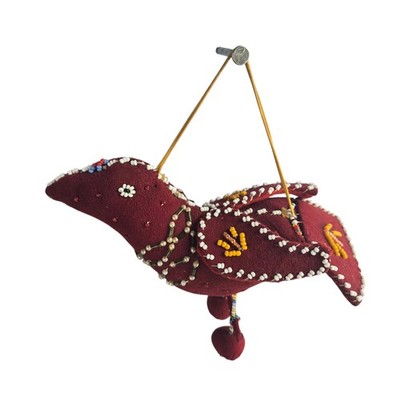Vintage Handmade Iroquois Beaded Whimsy Bird Ornament